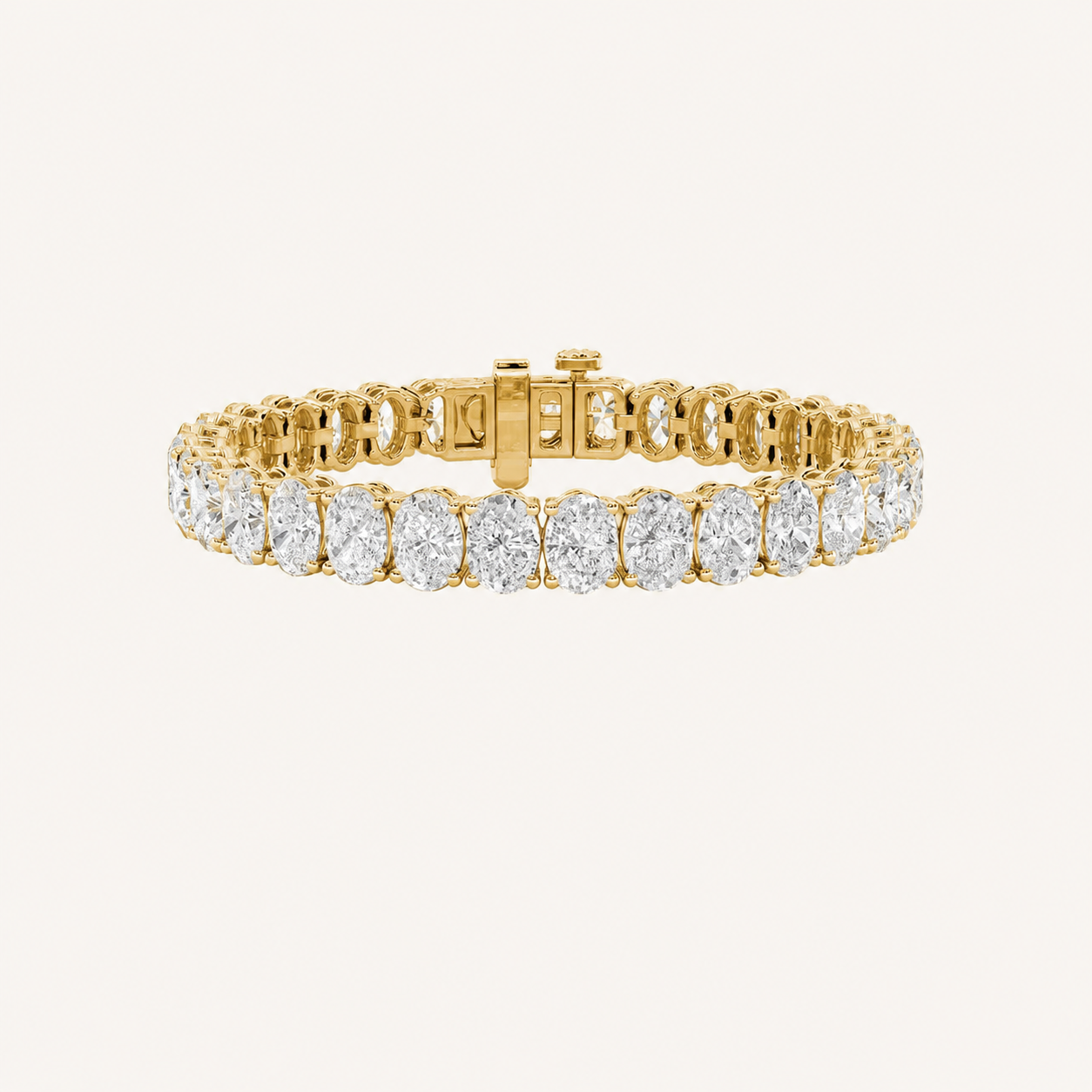 15Cttw Oval Cut Lab Grown Diamond Tennis Bracelet