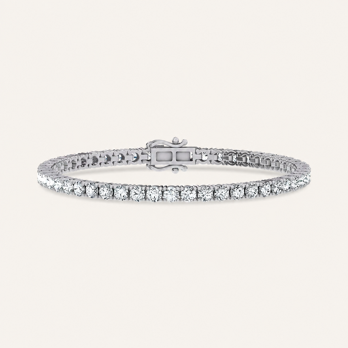 7.04CT Round Cut Lab Grown Diamond Tennis Bracelet