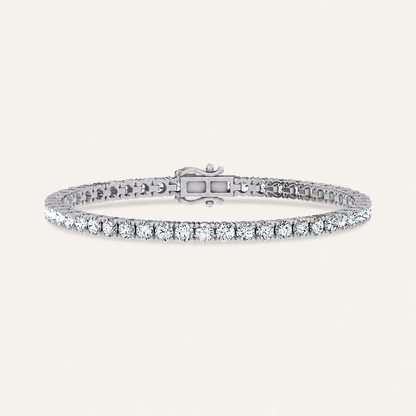7.04CT Round Cut Lab Grown Diamond Tennis Bracelet