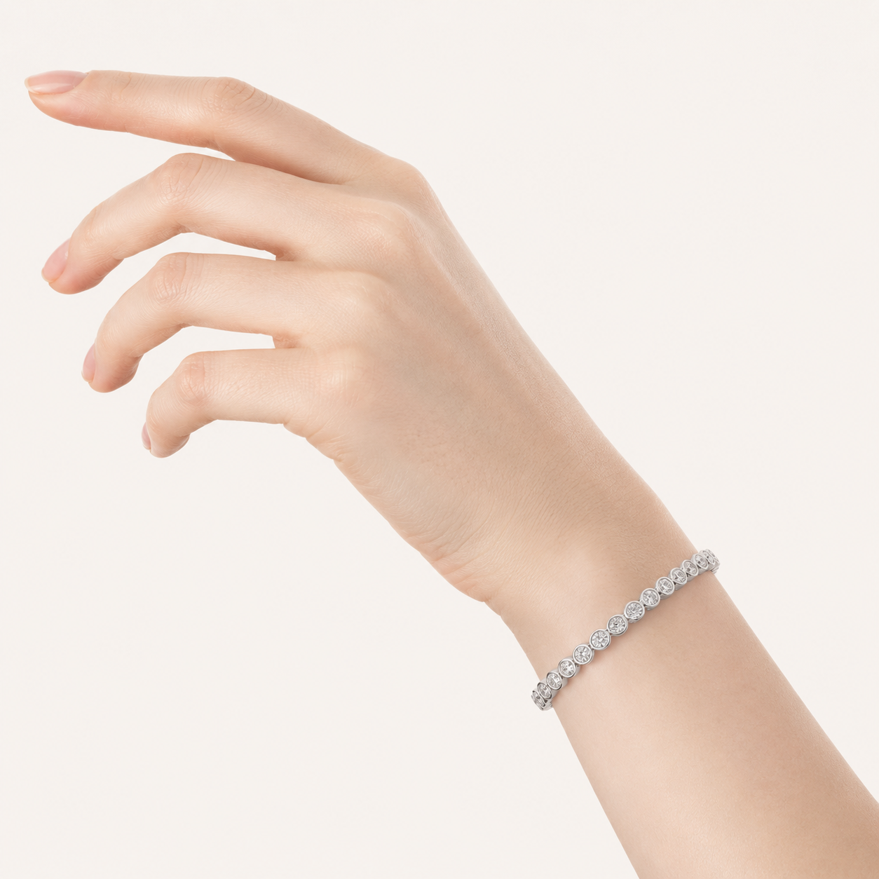 10CT Oval Cut Lab Grown Diamond East West Bezel Set Tennis Bracelet
