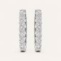 1.00CT Round Cut Lab Grown Diamond Hoop Earring