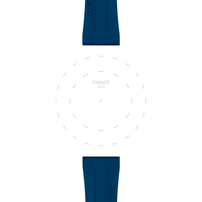 Tissot Official Blue Rubber Strap Lugs 20mm 3