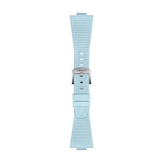 Tissot Official PRX 40mm Light Blue Rubber Strap 1