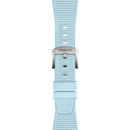 Tissot Official PRX 40mm Light Blue Rubber Strap 2