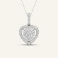 0.50CT Round Cut Lab Grown Diamond Heart Pendant Necklace