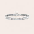 10CT Emerald Cut Lab Grown Diamond Tennis Bracelet