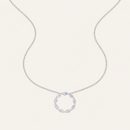 2.25CT Marquise Cut Lab Grown Diamond Pendant Necklace