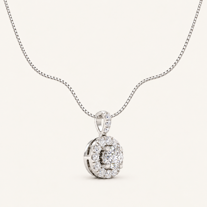 0.50CT Round Cut Lab Grown Diamond Pendant Necklace