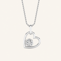 0.33CT Round Cut Lab Grown Diamond Pendant Heart Necklace