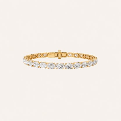 6CT Oval Cut Lab Grown Diamond East & West Tennis Bracelet