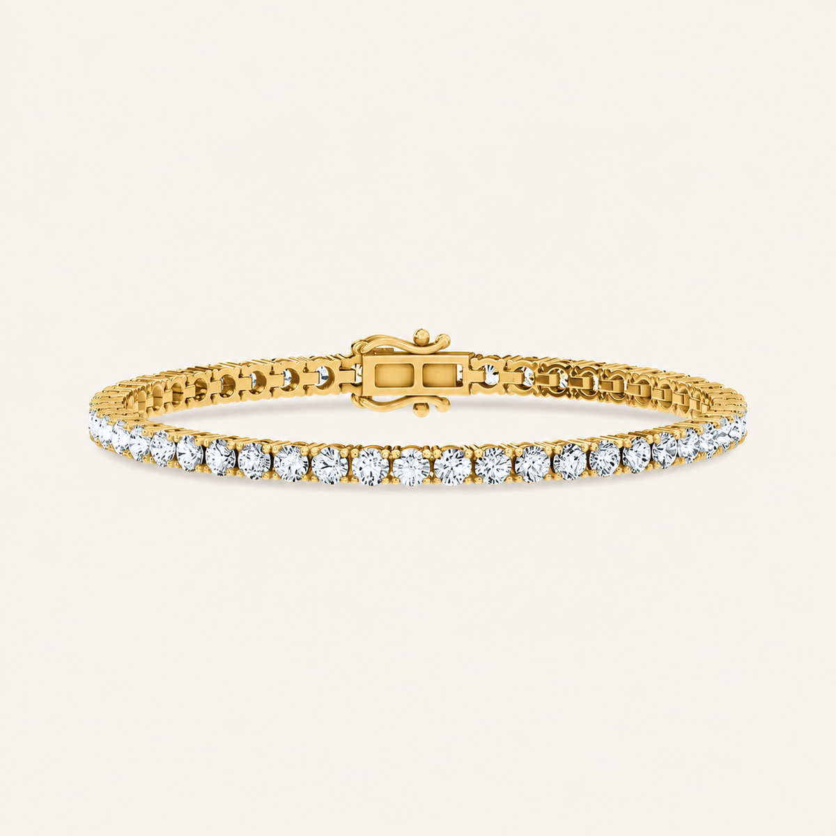 7.04CT Round Cut Lab Grown Diamond Tennis Bracelet