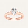 1.00CT Oval Cut Lab Grown Diamond Solitaire Ring