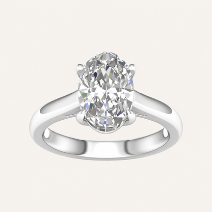 3.00CT Oval Cut Lab Grown Diamond Solitaire Ring