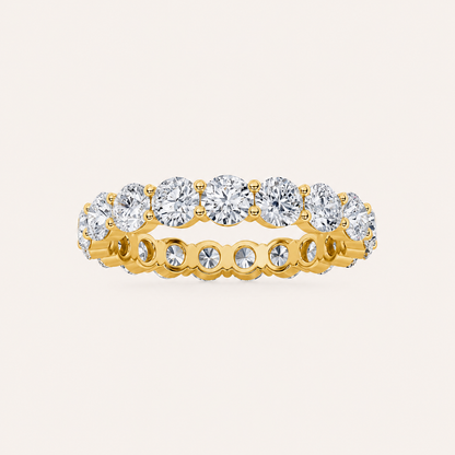 2.15CT Round Cut Lab Grown Diamond Split Prong Eternity Ring