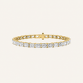 12CT Emerald Cut Lab Grown Diamond Tennis Bracelet