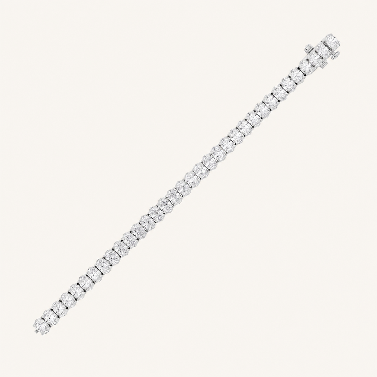 10CT Oval Cut Lab Grown Diamond Tennis Bracelet