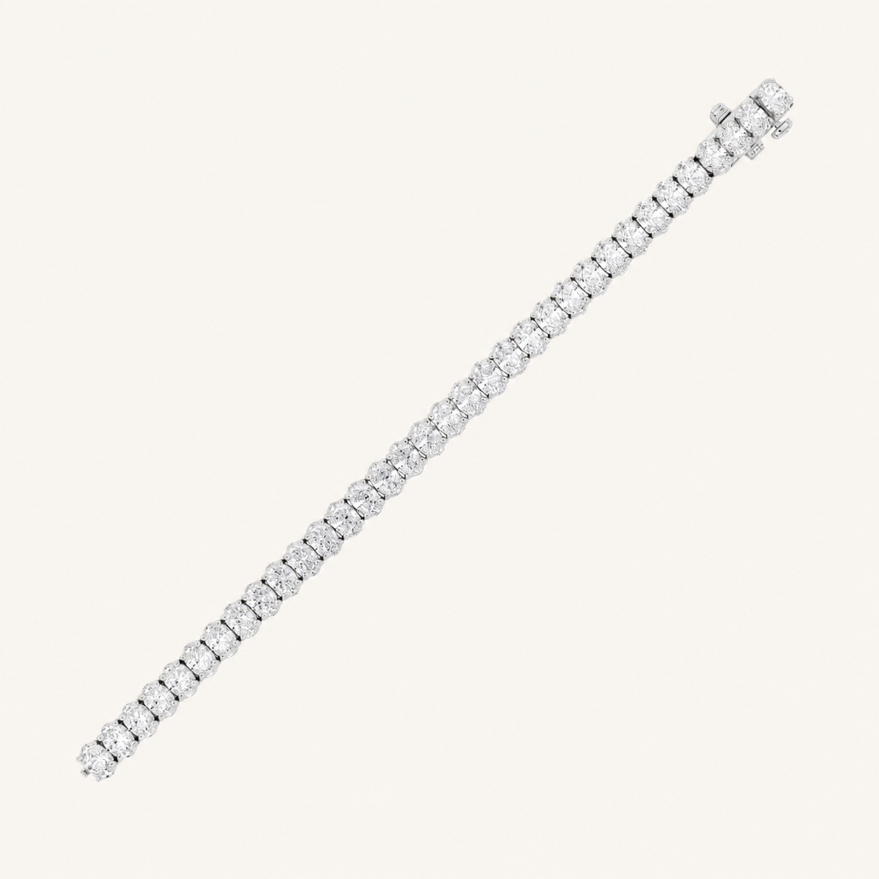 10CT Oval Cut Lab Grown Diamond Tennis Bracelet