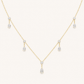 3CT Pear Cut Lab Grown Diamond Pendant Necklace