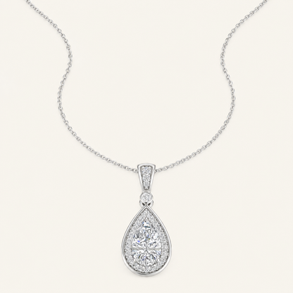 1.15CT Pear Cut Lab Grown Diamond Pendant