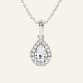 0.62CT Pear Cut Lab Grown Diamond Pendant Necklace