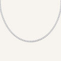 24.25CT Round Cut Lab Grown Diamond Tennis Necklace