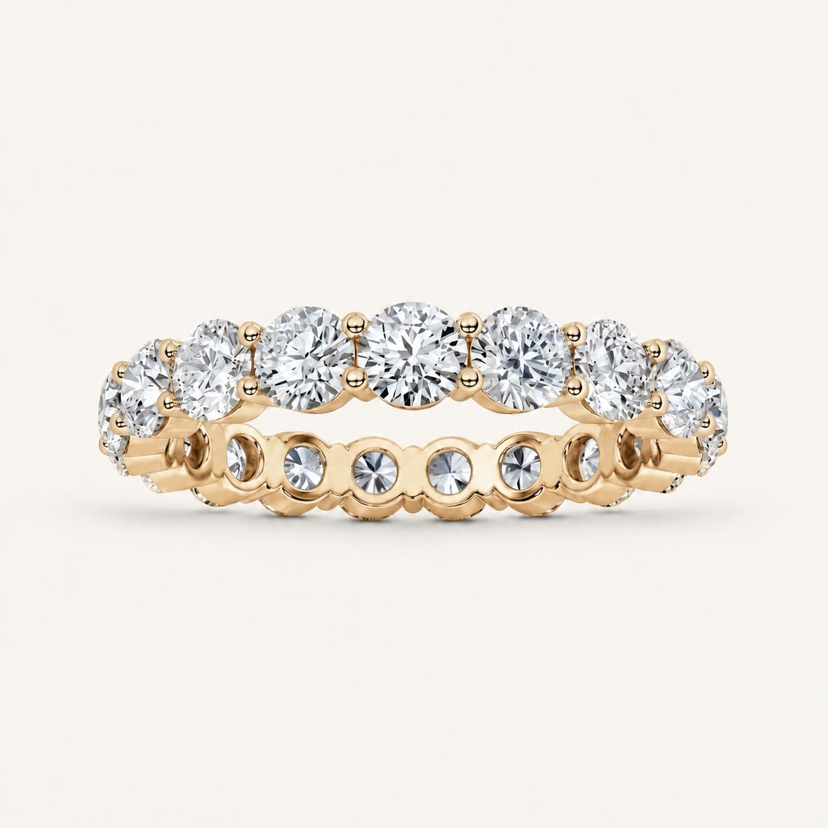 3.00 CT Round Cut Lab Grown Diamond Eternity Ring