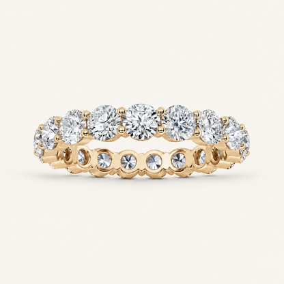 3.00 CT Round Cut Lab Grown Diamond Eternity Ring