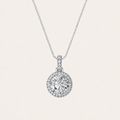 1.5CT Round Cut Lab Grown Diamond Pendant Necklace