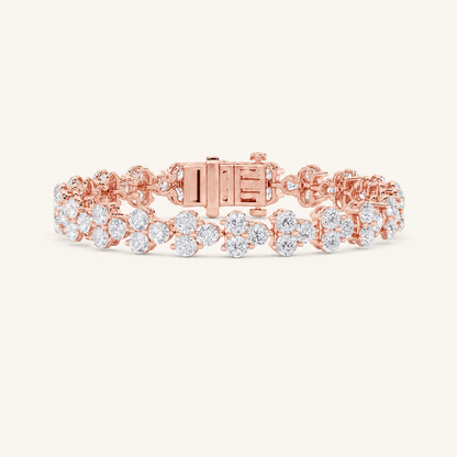 13CT Round Cut Lab Grown Diamond Tennis Bracelet
