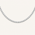 19CT Oval Cut Lab Grown Diamond Tennis Necklace