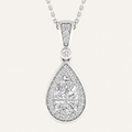 1.15CT Pear Cut Lab Grown Diamond Pendant