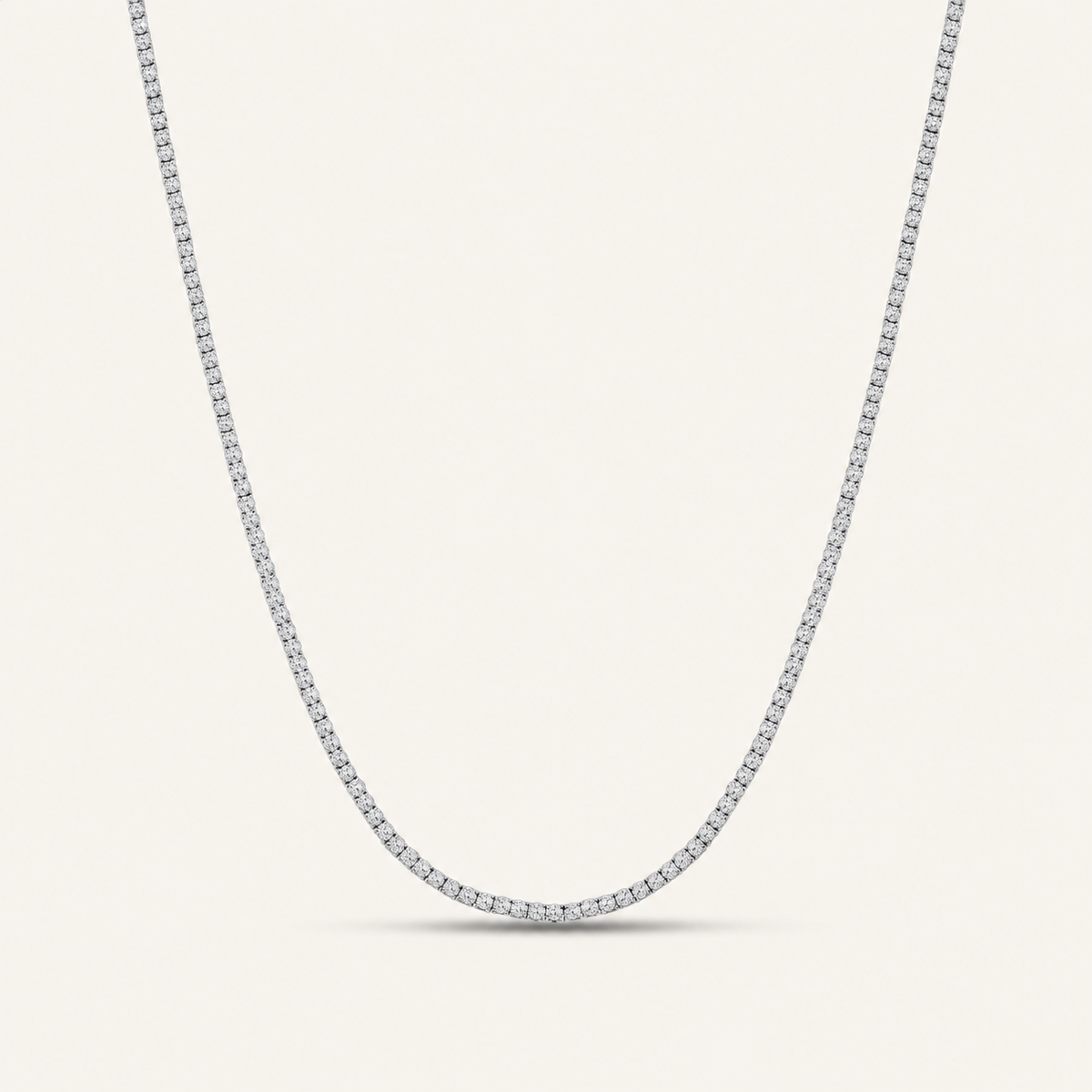 10.00CT Round Cut Lab Grown Diamond Tennis Necklace