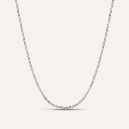 10.00CT Round Cut Lab Grown Diamond Tennis Necklace