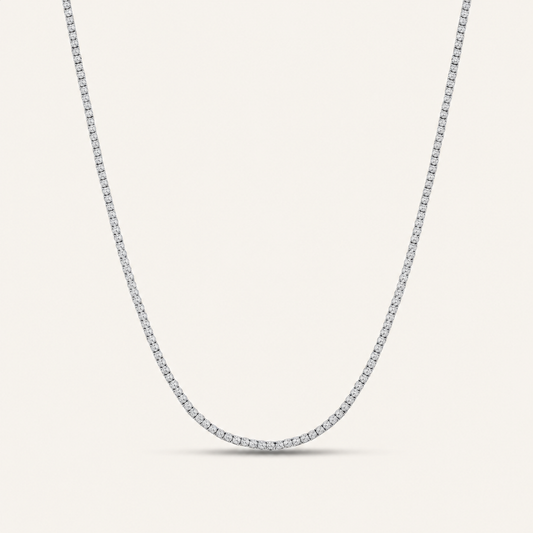 10.00CT Round Cut Lab Grown Diamond Tennis Necklace
