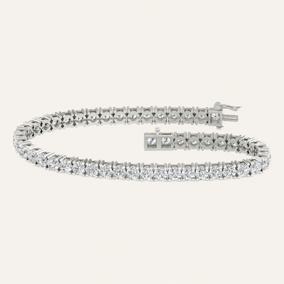 10.00CT Round Cut Lab Grown Diamond Tennis Bracelet