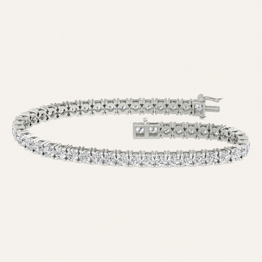 10.00CT Round Cut Lab Grown Diamond Tennis Bracelet