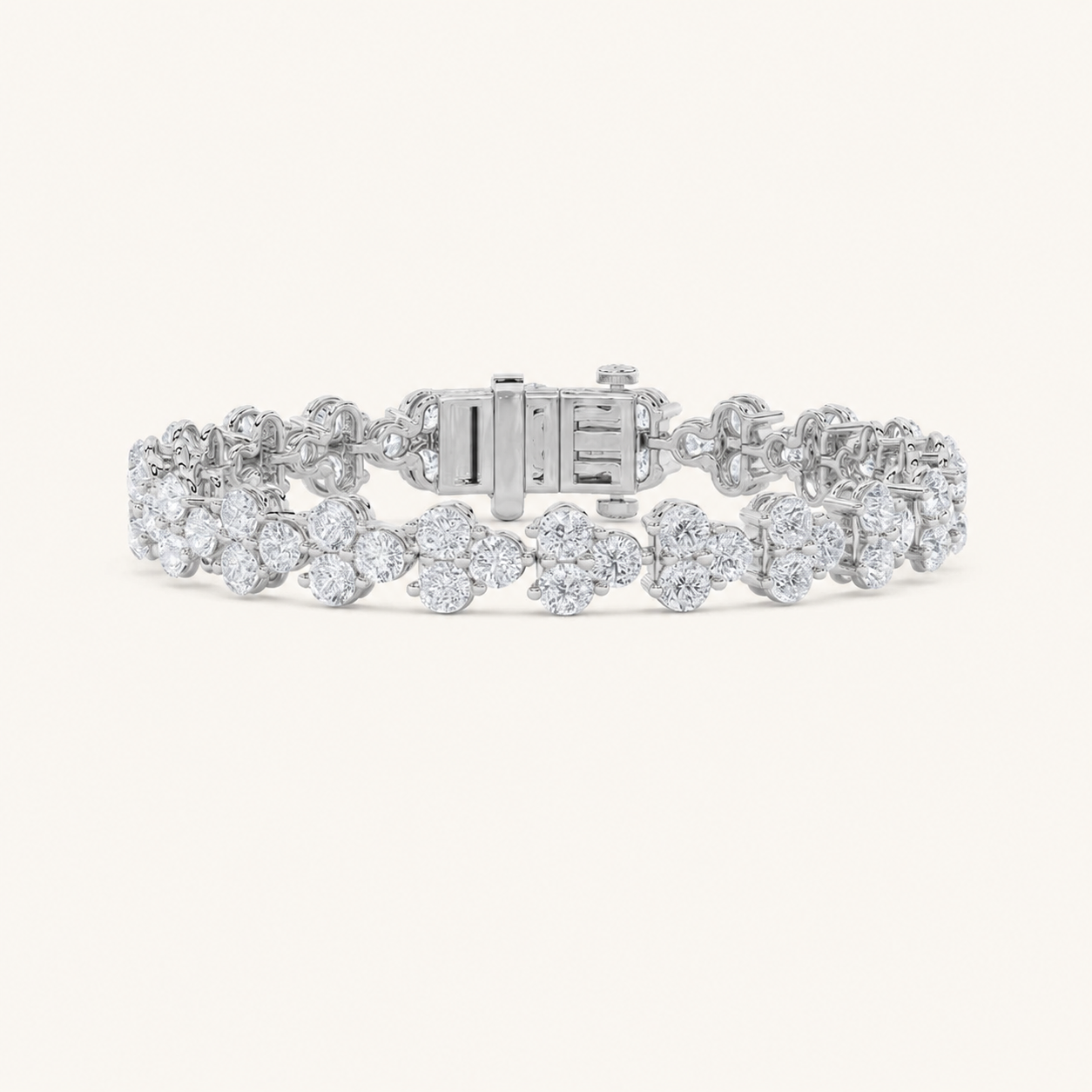 13CT Round Cut Lab Grown Diamond Tennis Bracelet