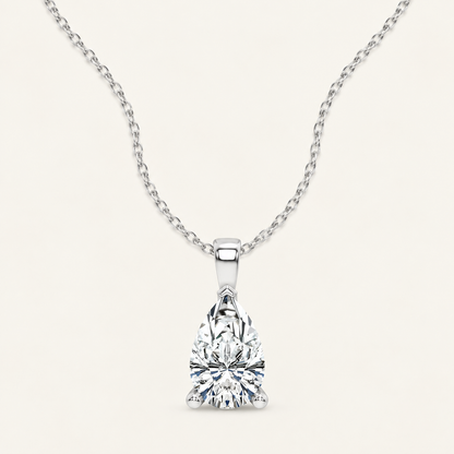 1.00CT Pear Cut Certified Lab Grown Diamond Pendant