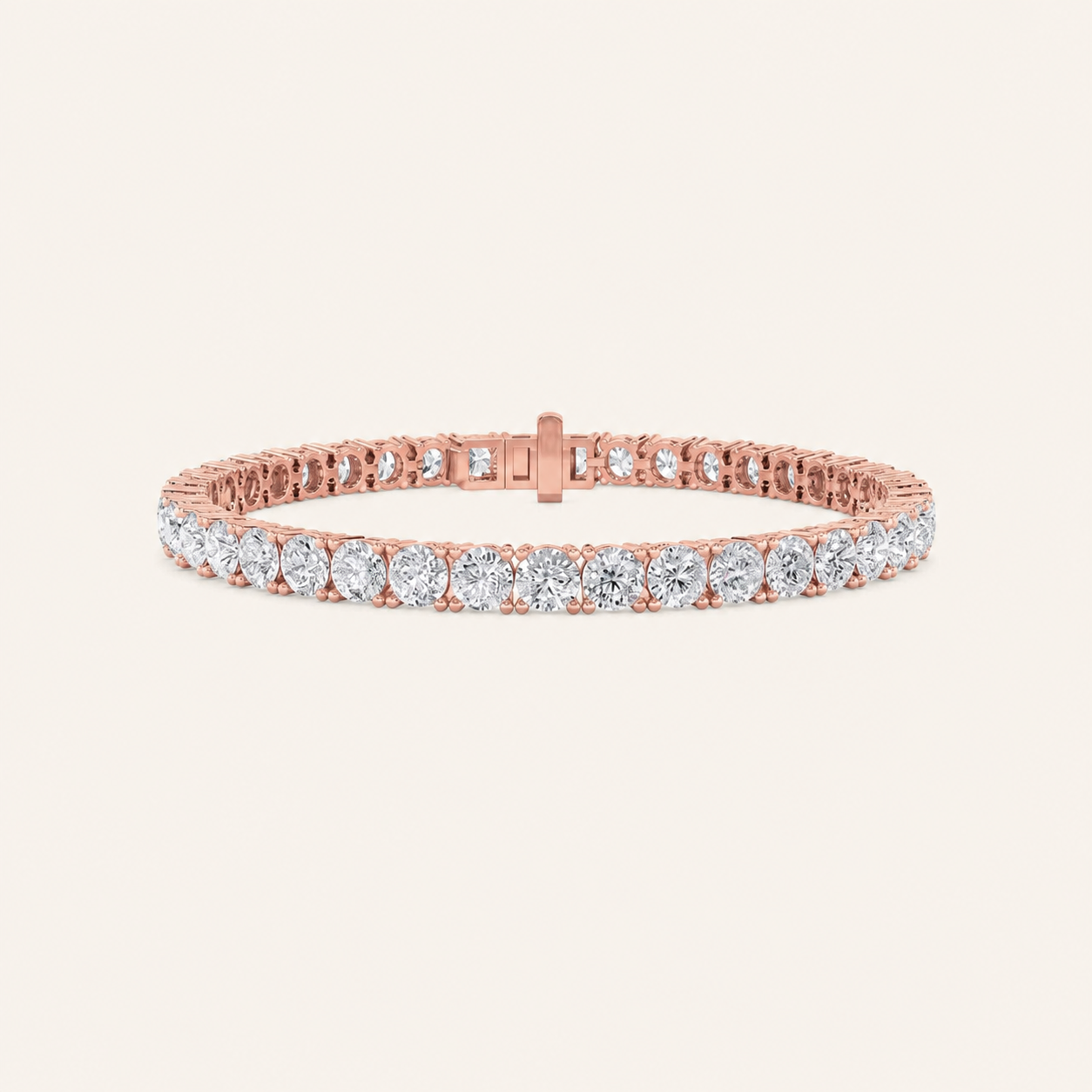 13CT Round Cut Lab Grown Diamond Tennis Bracelet