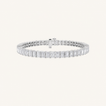 13CT Emerald Cut Lab Grown Diamond Tennis Bracelet