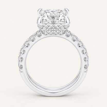 2.41CT Princess Cut Lab Grown Diamond Bridal Set