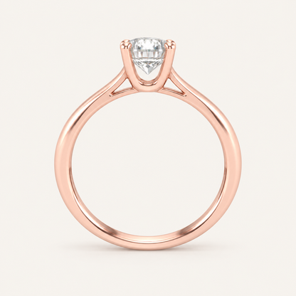 1.00CT Oval Cut Lab Grown Diamond Solitaire Ring