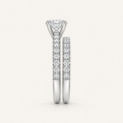 1.75CT Round Cut Lab Grown Diamond Bridal Set
