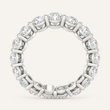 4.95CT Round Cut Lab Grown Diamond Eternity Band Ring