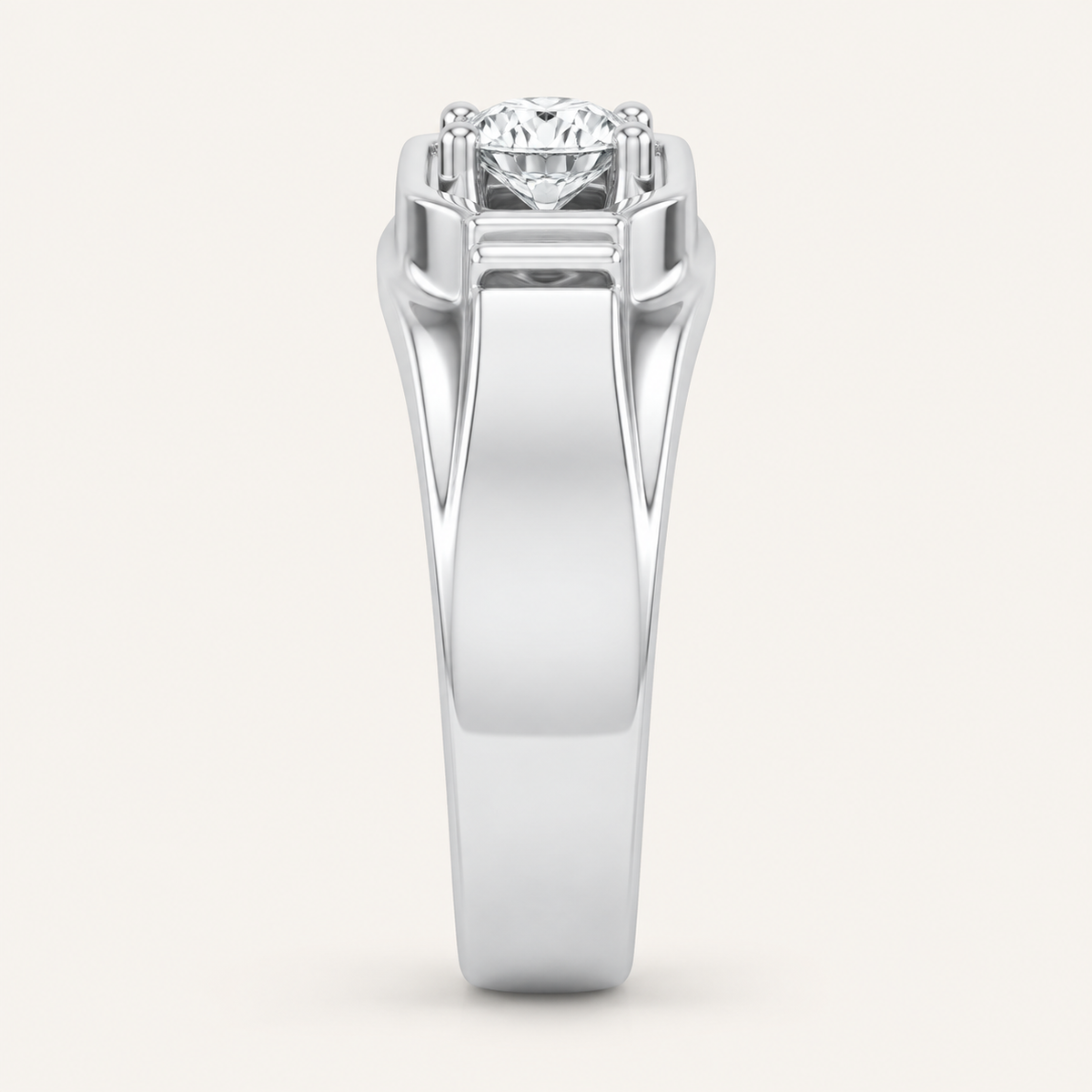 0.50CT Round Cut Lab Grown Diamond Solitaire Ring