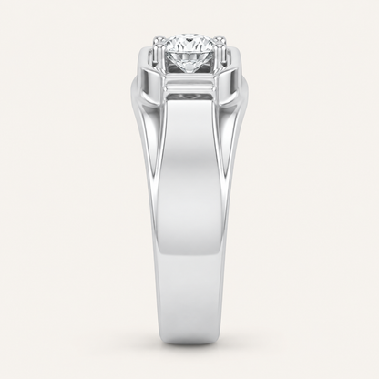 0.50CT Round Cut Lab Grown Diamond Solitaire Ring