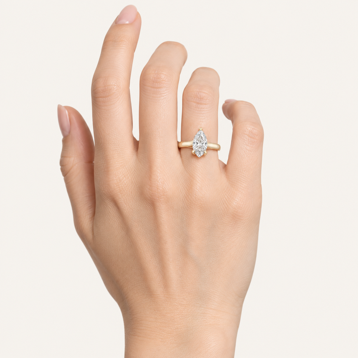 0.75CT Pear Cut Lab Grown Diamond Solitaire Ring