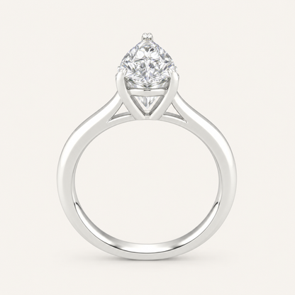 3.00CT Pear Cut Lab Grown Diamond Solitaire Ring