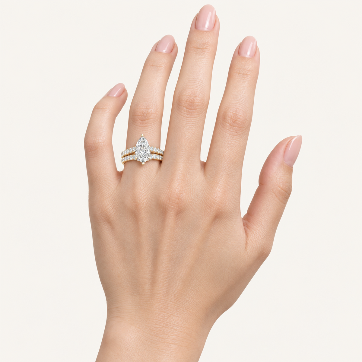 2.33CT Pear Cut Lab Grown Diamond Bridal Set