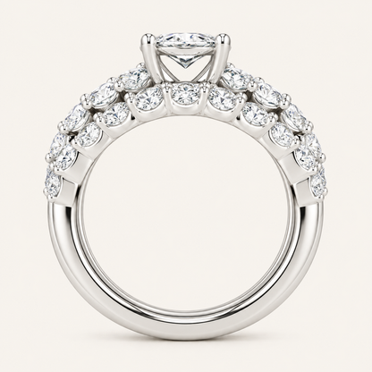 5.00CT Oval Cut Lab Grown Diamond Bridal Set